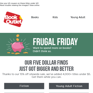 Stock up on Frugal Friday deals💰
