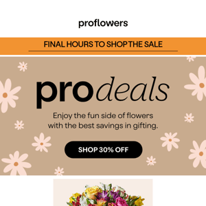 last chance for spooky savings on flowers, plants, and gifts