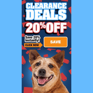 Clearance Deals - 20% Off