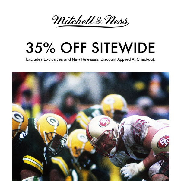 SITEWIDE SALE | 35% Off NFL, NBA, MLB, NHL & MORE!