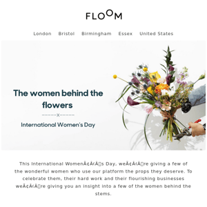Celebrating our florists for International Women's Day 🌻