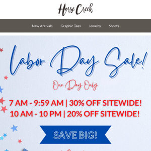 Hello, Site-Wide Sale!!!  😍