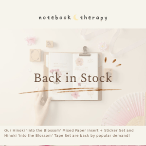 hinoki restock announcement