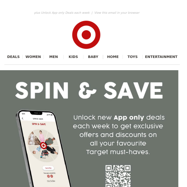 Spin & Save on the Target App