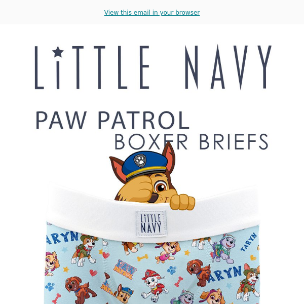 🐾 PAW PATROL PREMIUM BOXER BRIEFS ARE HERE - Little Navy