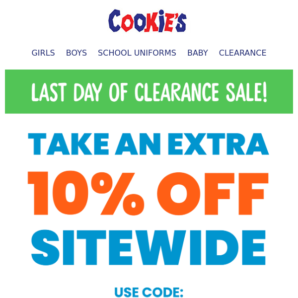 Final Day | Shop our Clearance Sale + Extra Sitewide Savings