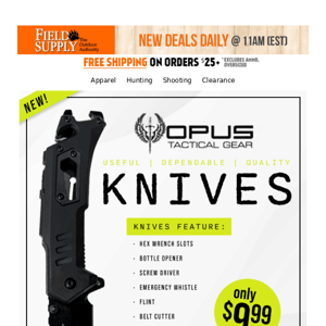 The Magnum Opus of deals… $9.99 knives