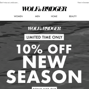 Now On: 10% Off New This Weekend Only