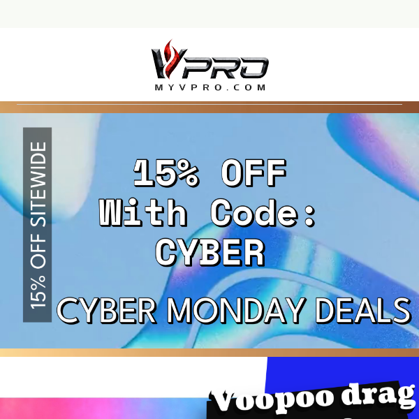 🌟 Cyber Monday Deals at MyVPro: 15% Off Site-Wide + Buy One Get One on Select Products! 🎉