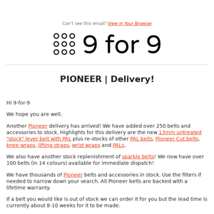 Pioneer | Delivery!