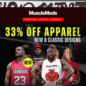 Save 33% On ALL MUSCLEMEDS APPAREL 💸🚨