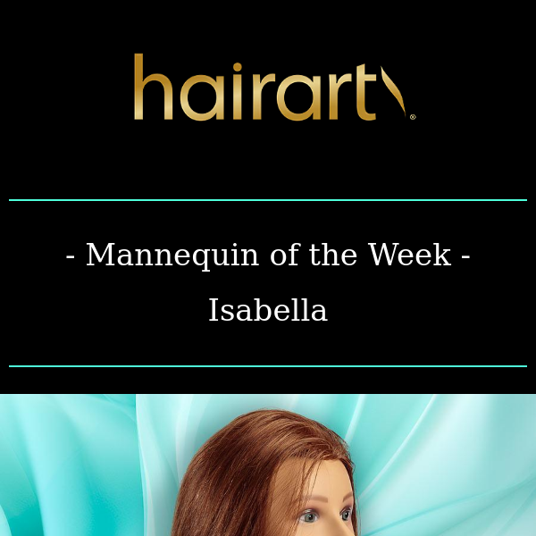 Hairart Isabella Brown Hair Mannequin Head
