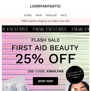 PSST: 25% OFF FIRST AID BEAUTY✨