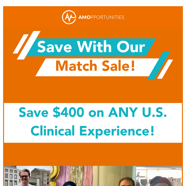 Save $400 Off Your U.S. Clinical Experience Today! 🚨🎉