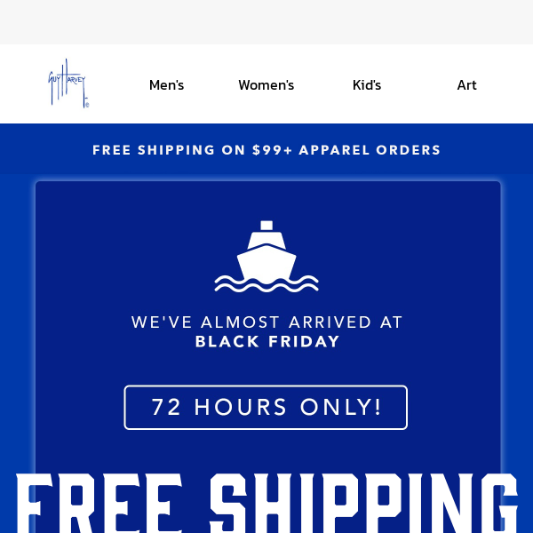 72-Hour Deal: Free Shipping on All Apparel!