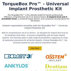 Introducing TorqueBox Pro™: The Next Level in Implant Prosthetics