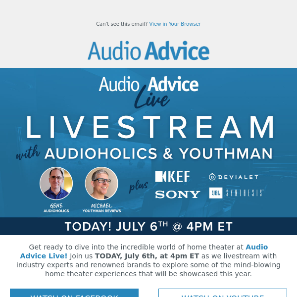 🚨Audio Advice Live Home Theater Experiences w/ Audioholics & Youthman