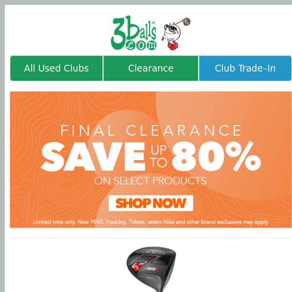 Look: Deals on Clubs, Apparel, Shoes & More