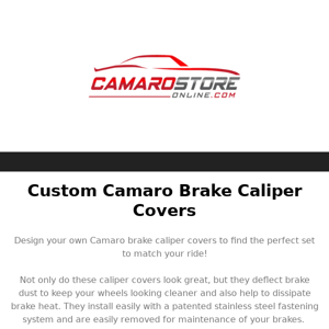 Design Your Own Camaro Caliper Covers!
