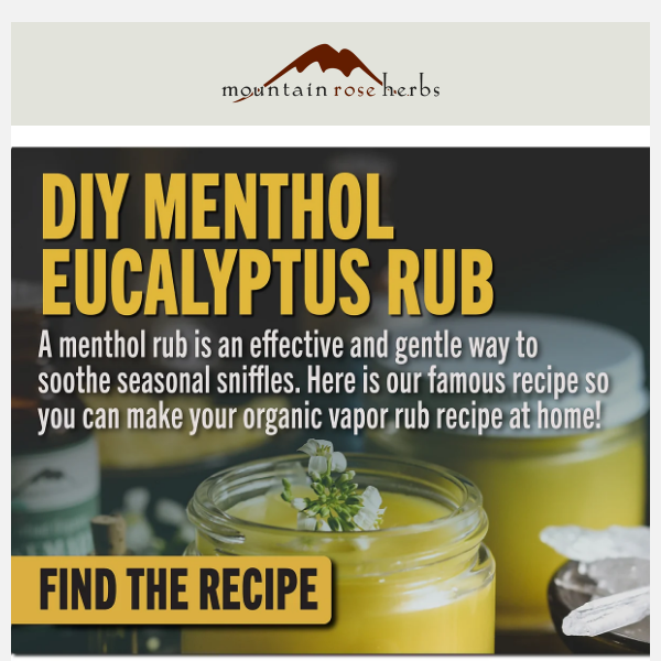 DIY Menthol Chest Rub Recipe