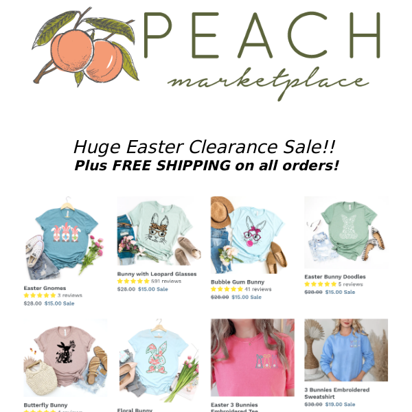 CLEARANCE SALE on All Easter Items 🐣