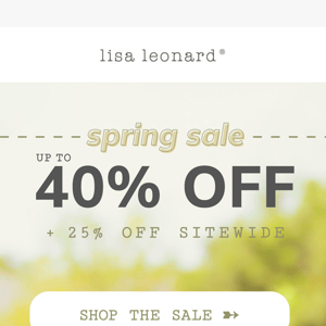 Lisa Leonard Designs, don’t miss 40% OFF!!