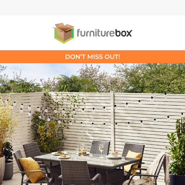 Don't forget! Use Code SPRING20 for 20% off all Garden Furniture 🧑‍🌾