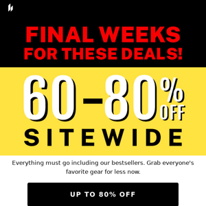 Hey Hylete, the Sale Is Ending Soon!!