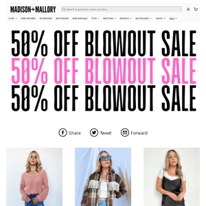 🚨50% OFF BLOWOUT SALE PRICES🚨