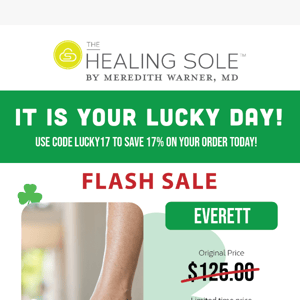 Lucky You! It’s A Flash Sale! 17% Off Sitewide