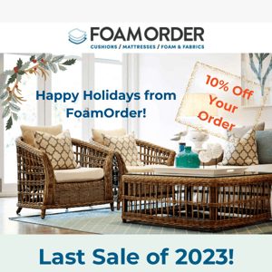 Happy Holidays from FoamOrder