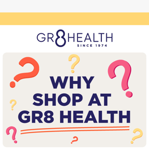 Why Shop at Gr8 Health ❓❓❓