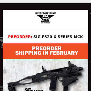 PREORDERS STARTS NOW: Sig P320X Series & Glock Gen 1 & 2
