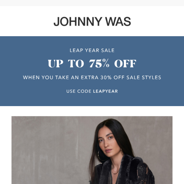 Don’t Miss Up to 75% off All Sale Styles