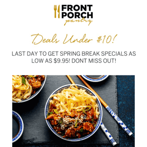 Last Day To Get Spring Break Savings As Low As $9.95!!