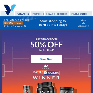 The Vitamin Shoppe: Save big on the sports supp champ!