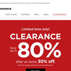 With up to 80% off clearance, you just gotta have it! 🛍️