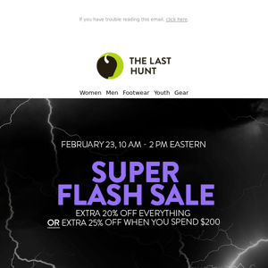 SUPER Flash Sale incoming!