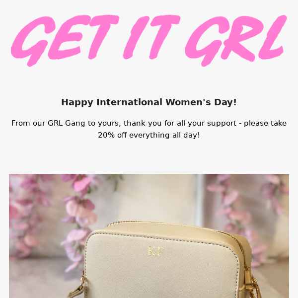 20% off - Happy International Women's Day 😍
