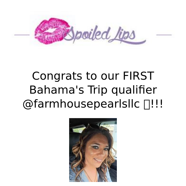 Congrats to our FIRST Bahama Trip Qualifier!