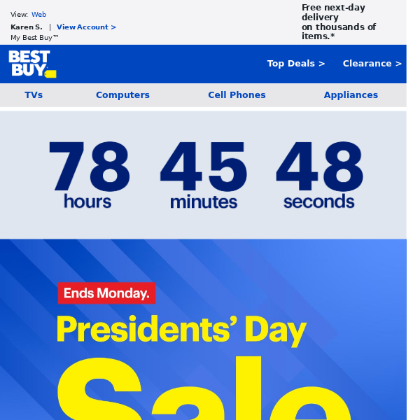 *** Updates from Best Buy *** Who doesn't love deals? Drumroll please, the Presidents' Day Sale is here