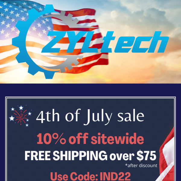 Celebrate FREEDOM with FREE SHIPPING!