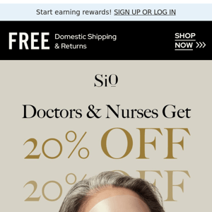 Doctors get 20% off today!