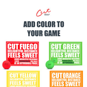 🔥🟢🟡🟠 Cut Matte golf balls now available!