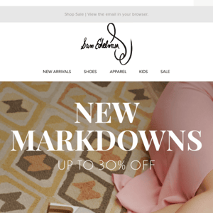 Up to 30% Off New Markdowns