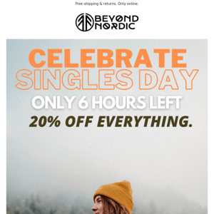 FINAL CALL! 20% OFF THE ENTIRE WEBSITE - SINGLES DAY! 🛍️