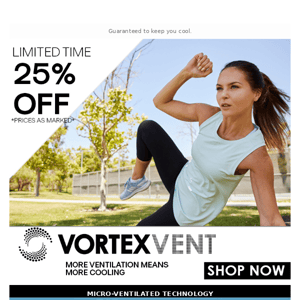 Last Day To Save on Vortex Vent™ Shirts!