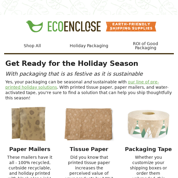 Holiday Packaging Made Easy and Sustainable