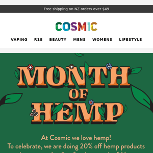 🌿 Take 20% off with the Month of Hemp 🌿