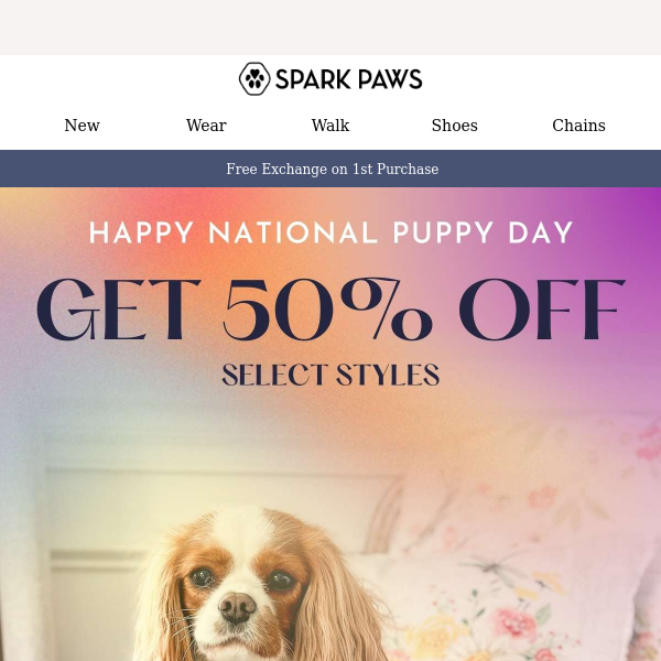 Happy National Puppy Day! Up to 50% OFF